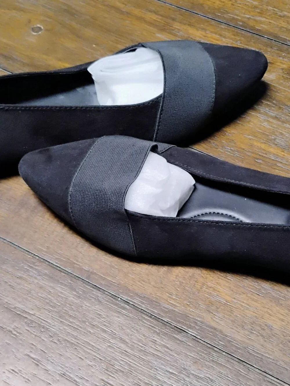 Lane Bryant Women's Black Flats Pointed Toe Shoe NWOT Size 10 Wide